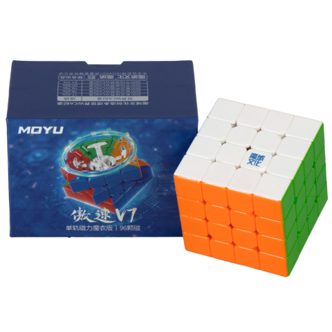 MoYu AoSu V7 Single-Track UV 4x4 Magic Cube - Magnetic Speed Cube With 96 Magnets